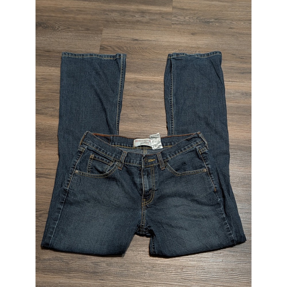 Levi Strauss Signature Stretch Bootcut Jeans Dark Wash Blue Misses 4 Medium